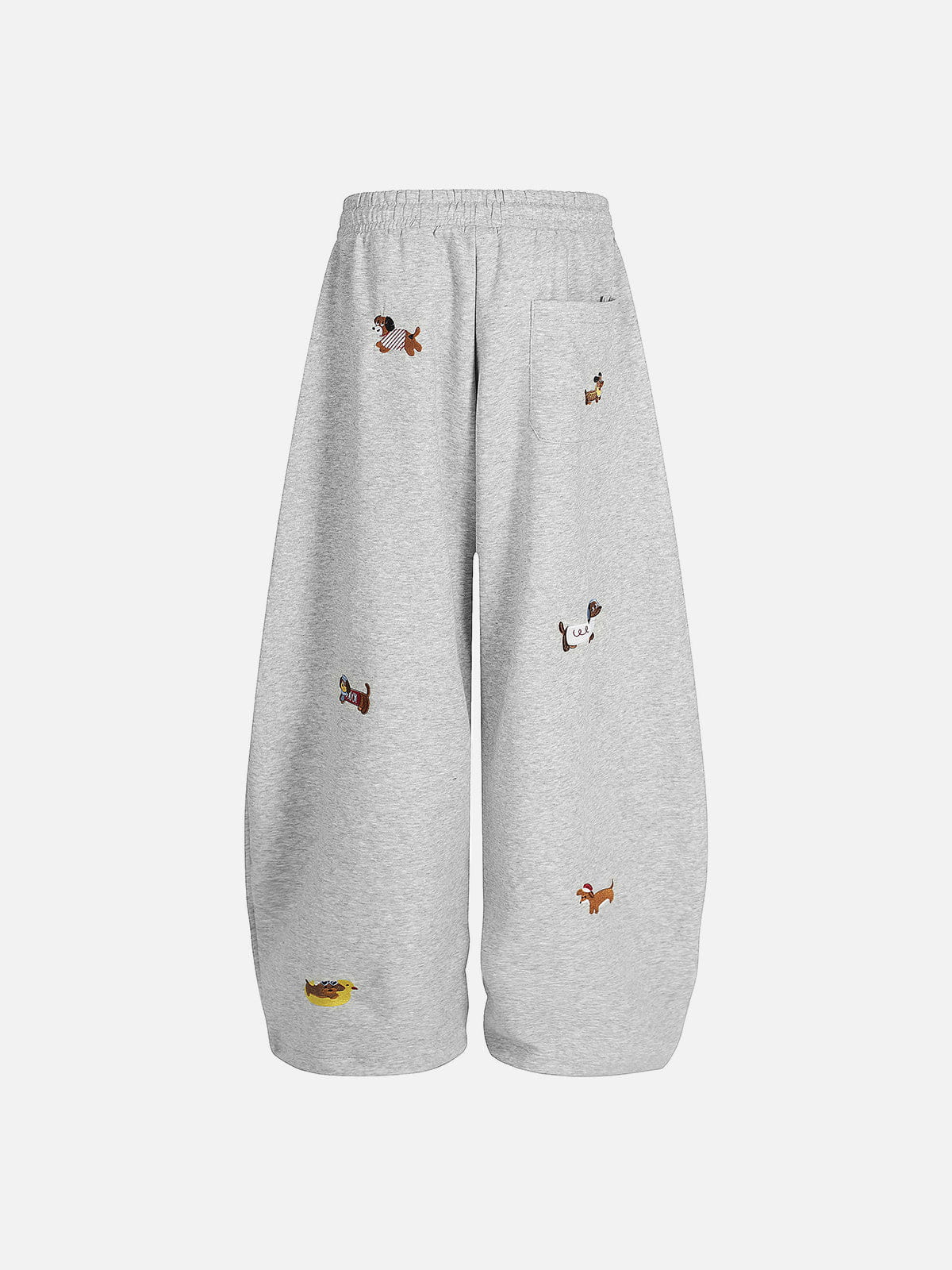 Embroidered Dog Baggy Sweatpants