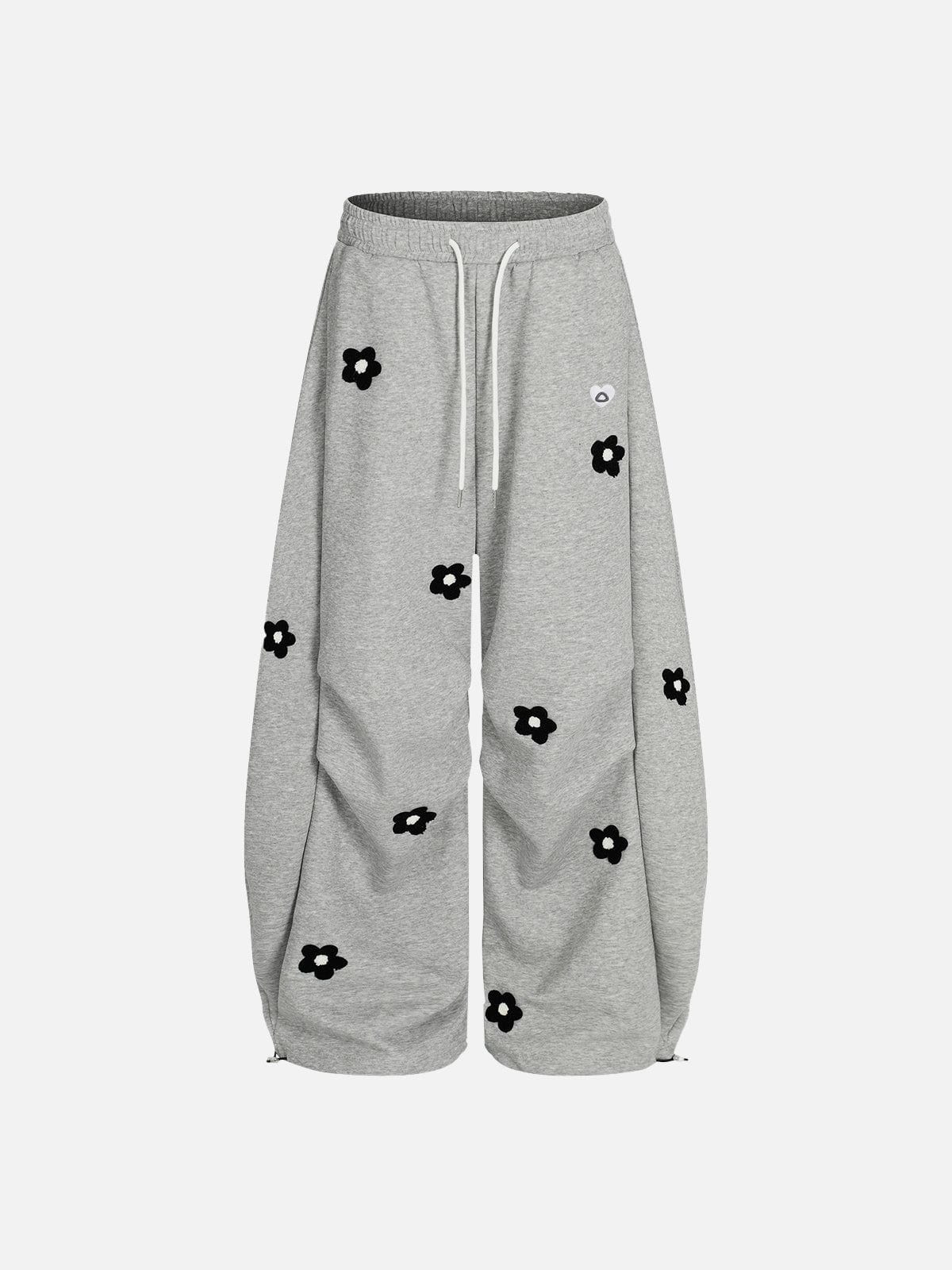 Embroidered Dog Baggy Sweatpants